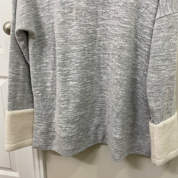 Sunday in Brooklyn Gray and Cream Cowl Neck Sweater - Picture 4 of 6